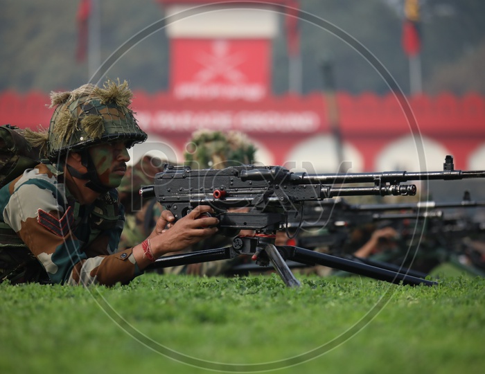 Indian Army Soldiers Demonstrate their Skills during Army Day