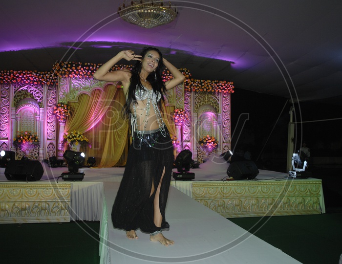 Woman Dancing on the stage