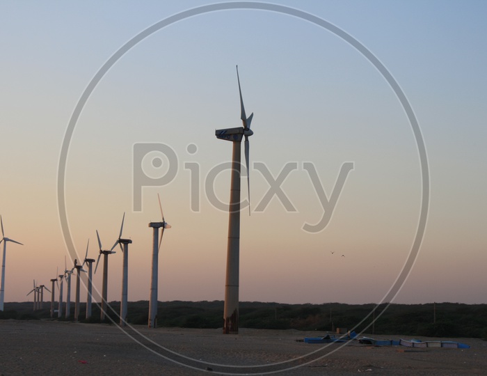 Windmills at Mandvi Beach