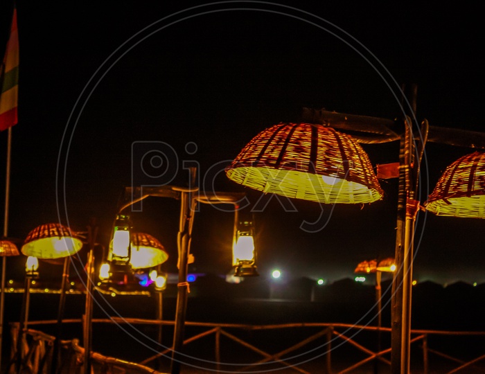 Decor at Tent city of Rann of Kutch at night Rann Utsav 2016