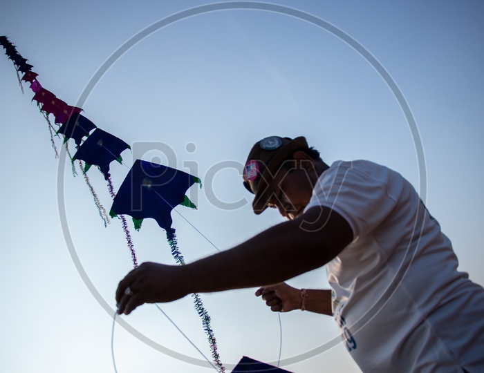 Participants From Various Countries flying Kites In International Kites Festival 2019 in Hyderabad