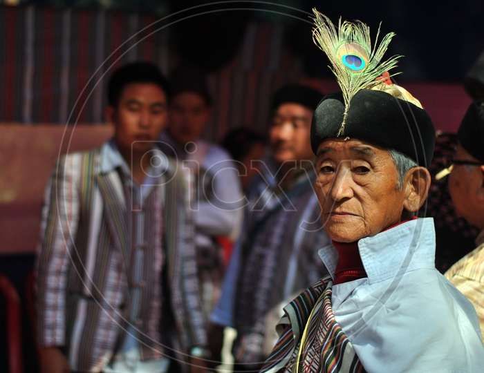 A Portrait Of a Local Tribe people Known as Lepcha  From Sikkim State