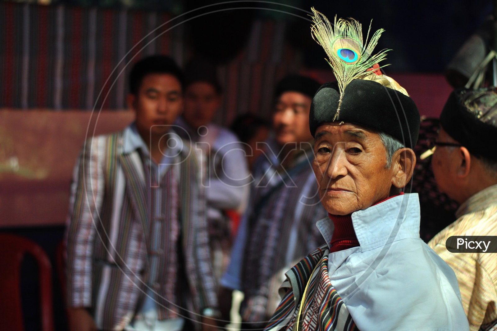 A Portrait Of a Local Tribe people Known as Lepcha  From Sikkim State