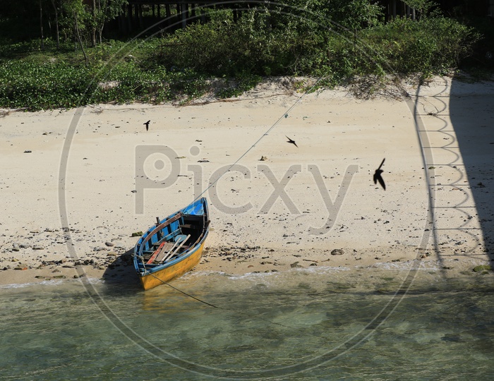 Abandoned Boat along the Port Blair, Andaman and Nicobar Islands