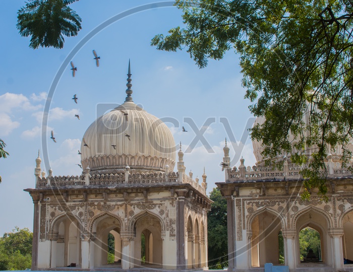 The ancient tomb of Qutb Shahi in Hyderabad / Qutb Shahi Tombs / Historic Architecture of Hyderabad