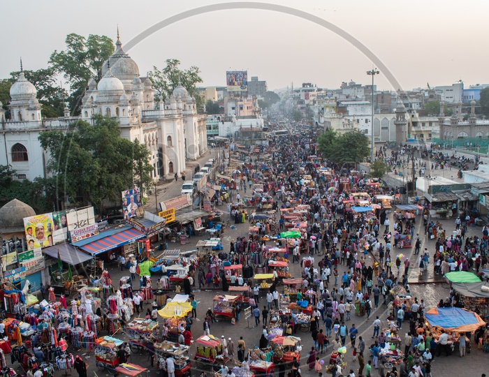 View of Hospital & Market  from Charminar
