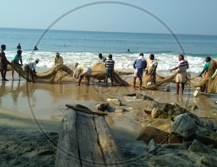 Fishermen at Odayam Beach