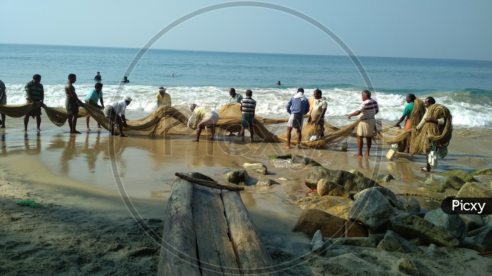 Fishermen at Odayam Beach