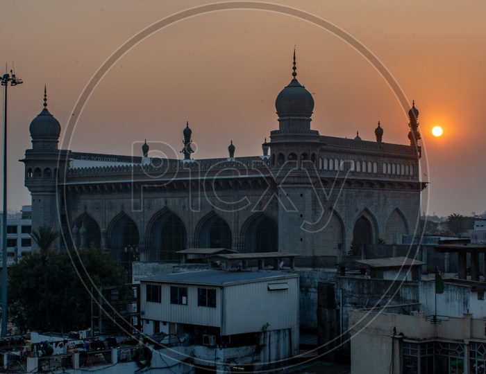Sunset at Mecca Masjid