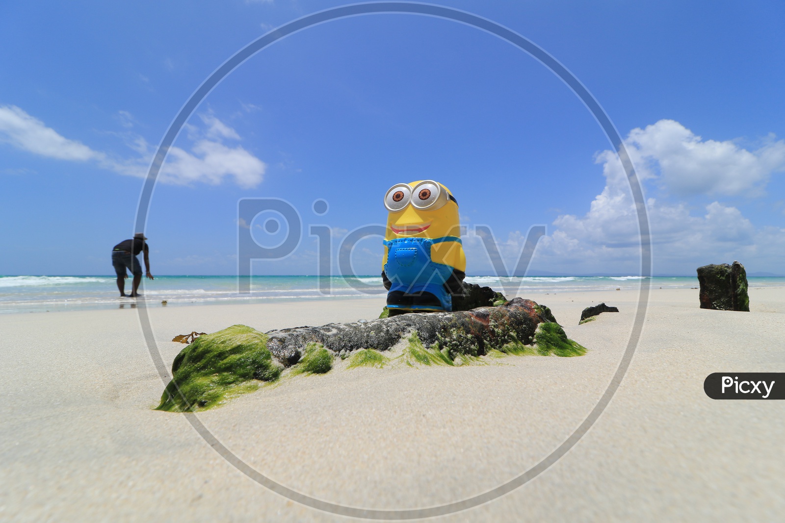 Minion Toy in the beach