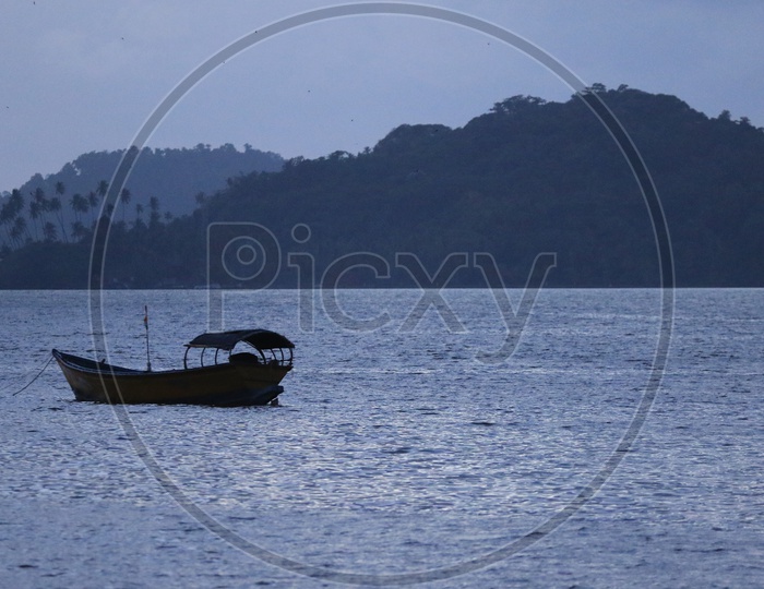 Boats in Aandaman and Nicobar Blue Seas island