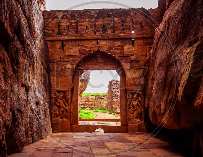 small hill on the opposite side of Badami Cave temple