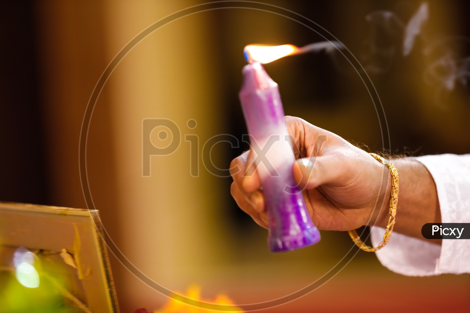 Praying with Candle