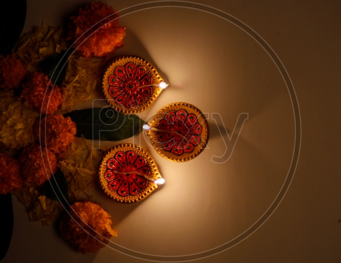 Image of Marigold Flower Rangoli Design for Diwali, Deepavali or ...