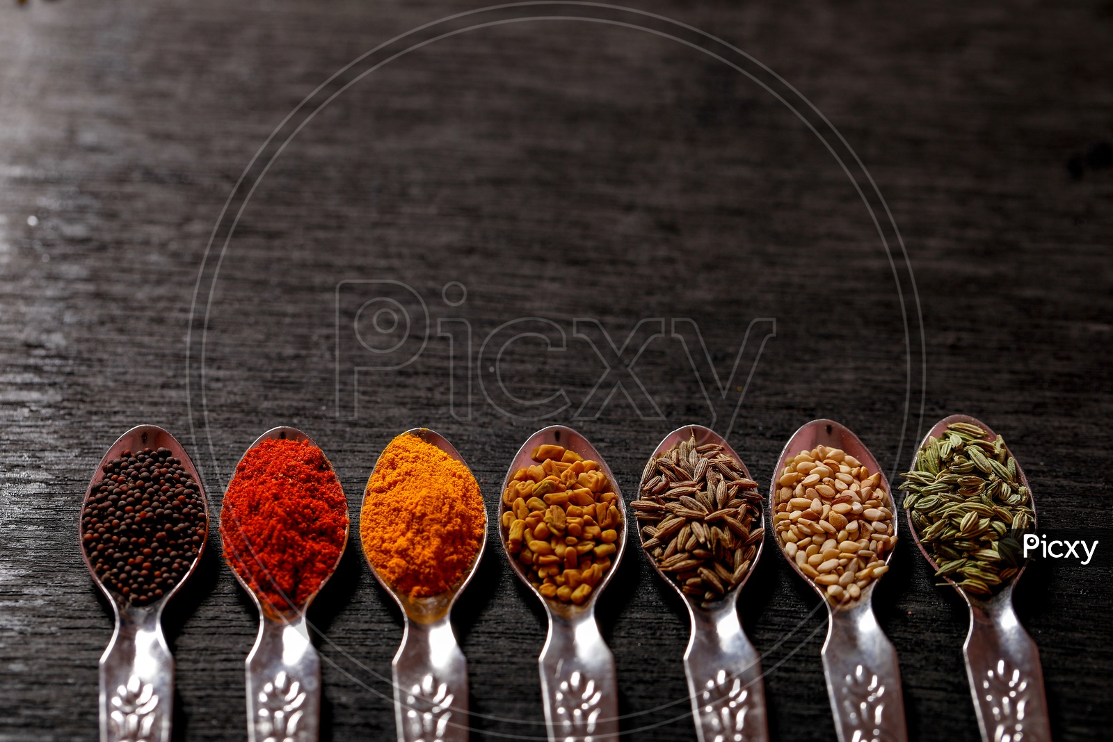 Black Mustard Seeds/avalu/Poppy Seed, Red Chilli Powder, Cumin/Jeera, Turmeric, Fenugreek/Methi/Menthi Seeds, Sesame Seeds, Fennel Seeds/Saunf - Indian Spices