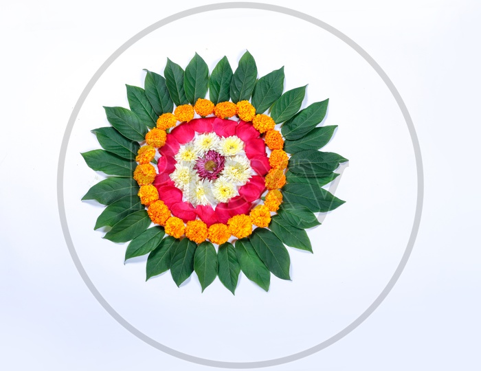 Flower Rangoli Design Image & Photo (Free Trial) | Bigstock