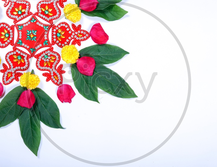 Flower Rangoli Designs Hindu Diwali Festival Stock Photo - Alamy