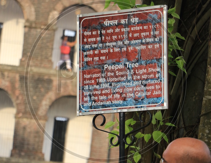 Notice Board in the Cellular Jail