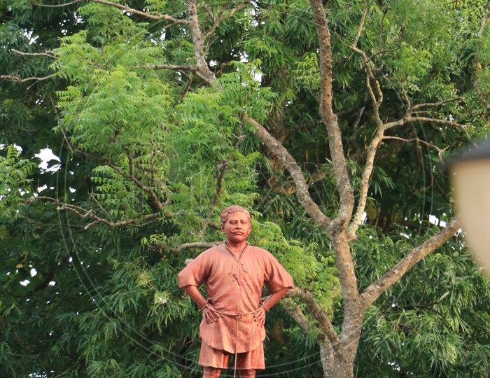 Mahavir Singh Indian independence fighter statue in Port Blair