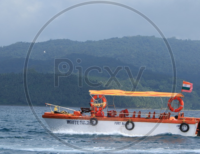 Steamer boat at Port Blair, Andaman and Nicobar Islands