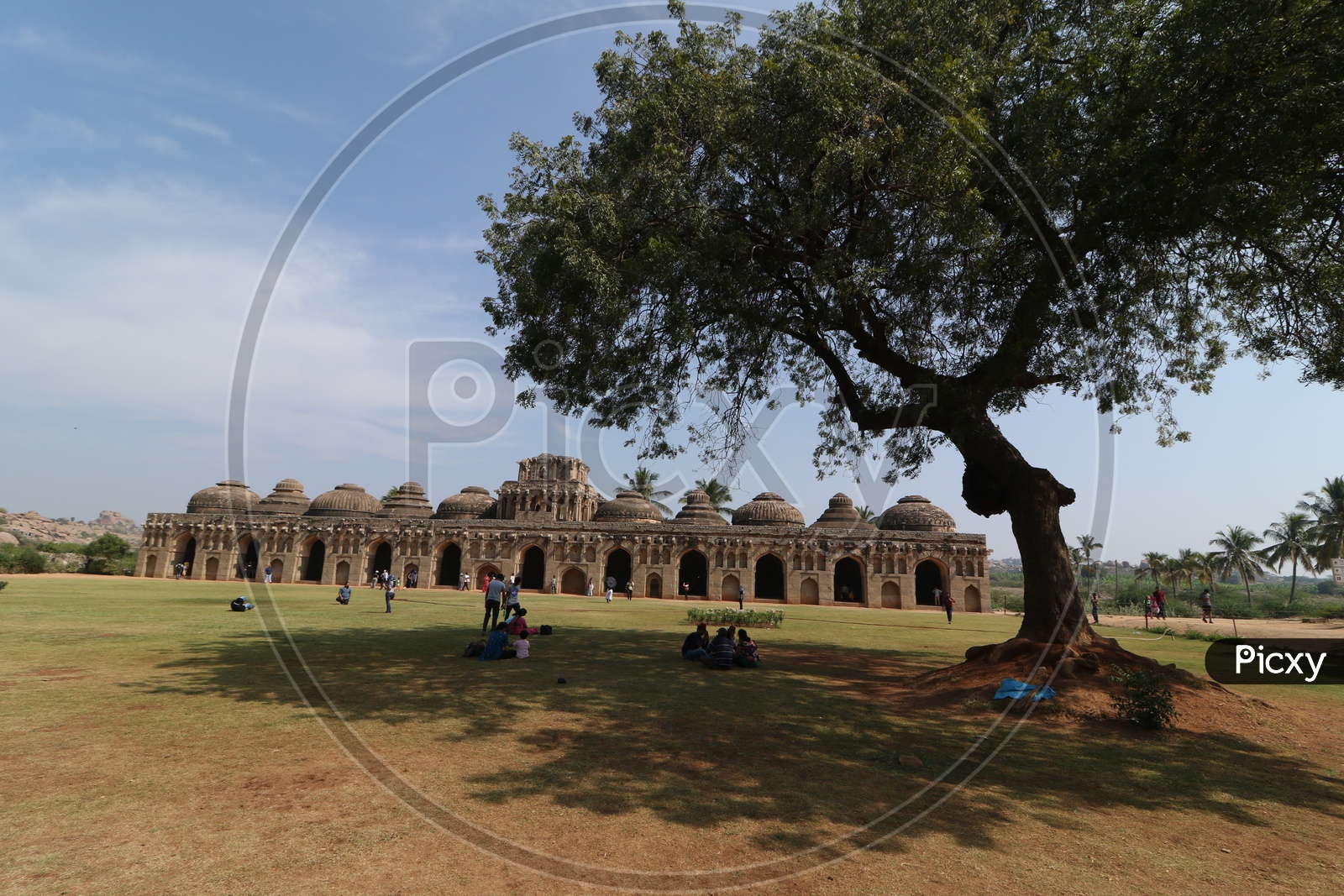 An Ancient and Historic Dravidian Architecture Of Hampi Bazaar in Hampi , Karnataka