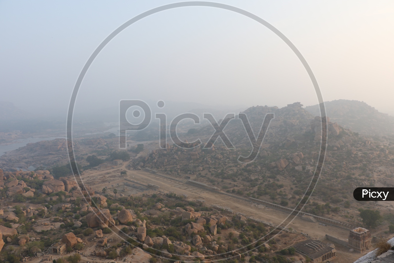 A View Of Chain Rock Hills  in hampi , Karnataka