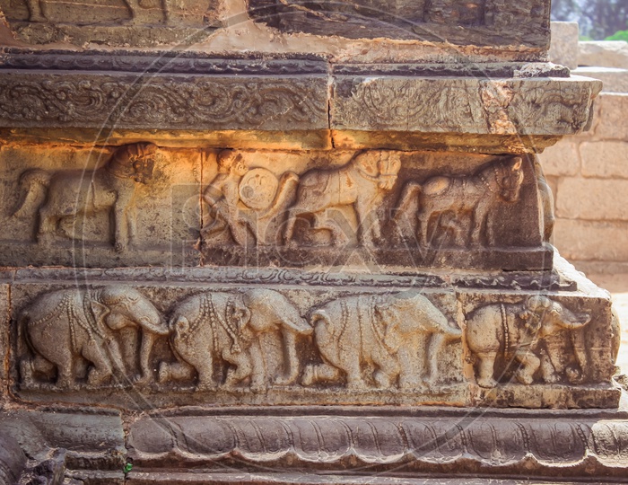 Carvings in Ruins at Unesco Heritage site