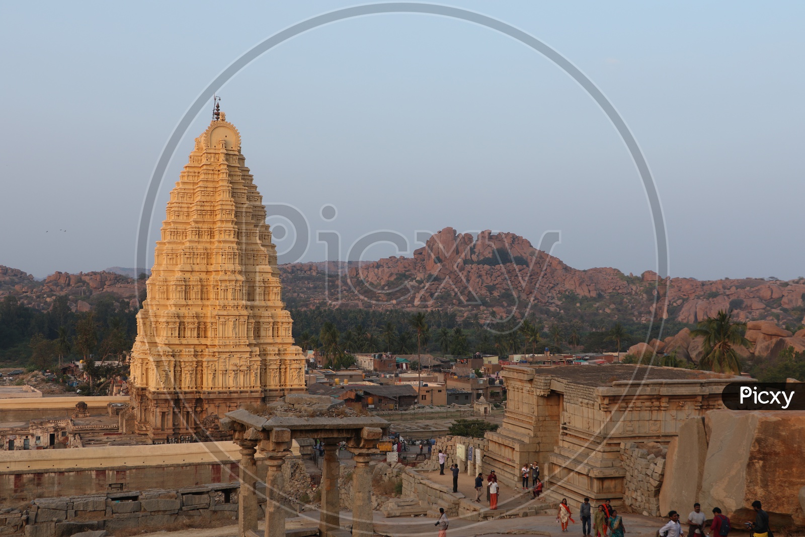 A Historic  Virupaksha Temple Shrine in Hampi , Karnataka