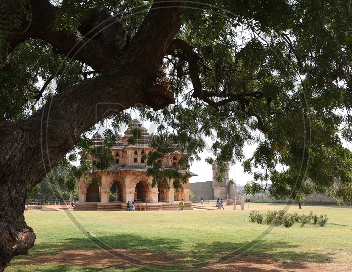 Ancient Dravidian Architecture in Hampi  Famous Lotus Temple , Karnataka