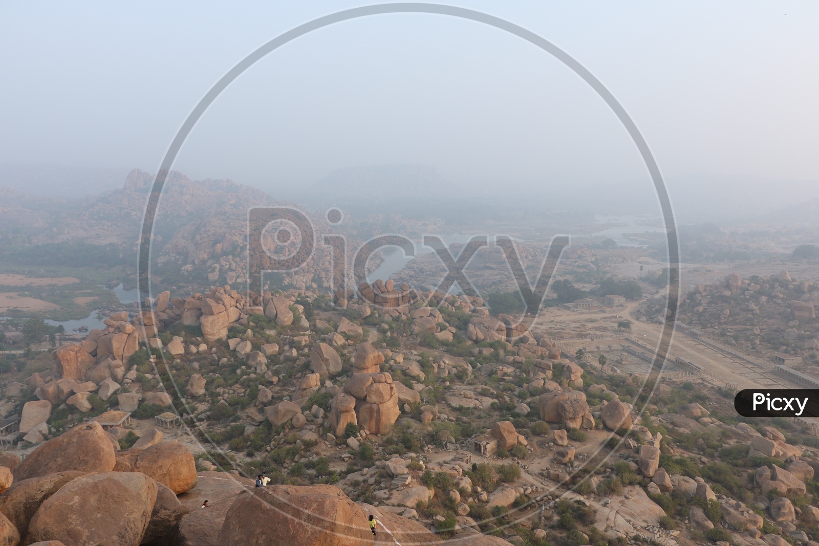 Beautiful Landscape of Mountains with stones in Hampi