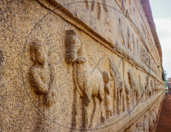 Stone Carvings in Ruins at Unesco Heritage site