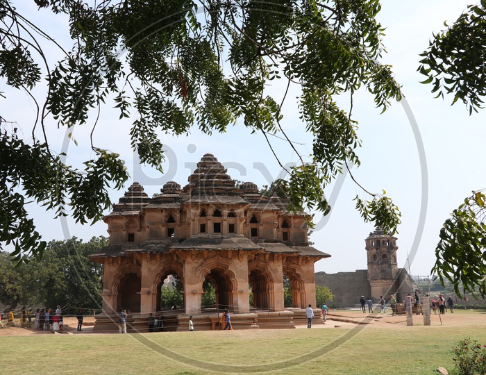 An Old Famous Historic Lotus Temple in Hampi , Karnataka