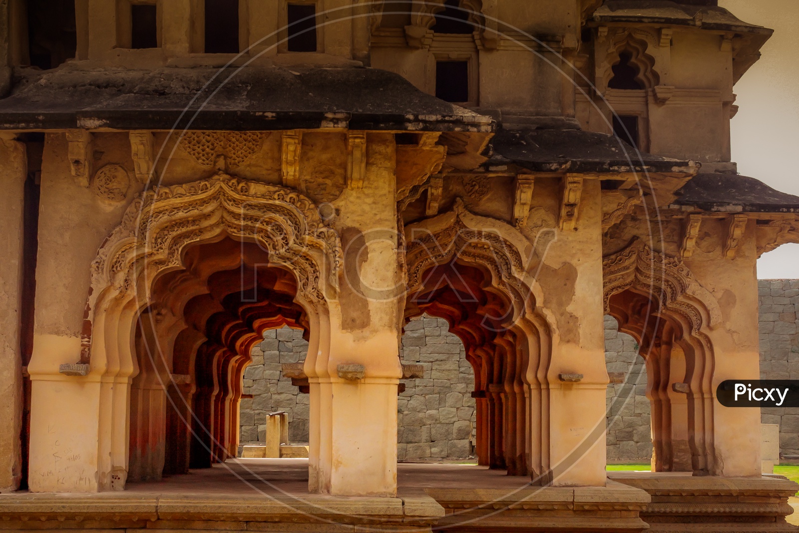 Lotus Mahal in Ruins at Unesco Heritage site