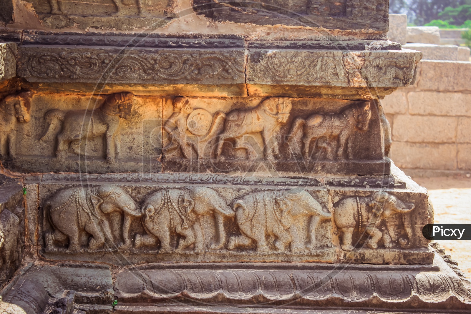 Carvings in Ruins at Unesco Heritage site