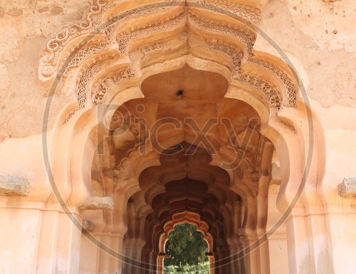 Architecture of Lotus Mahal Temple In Hampi
