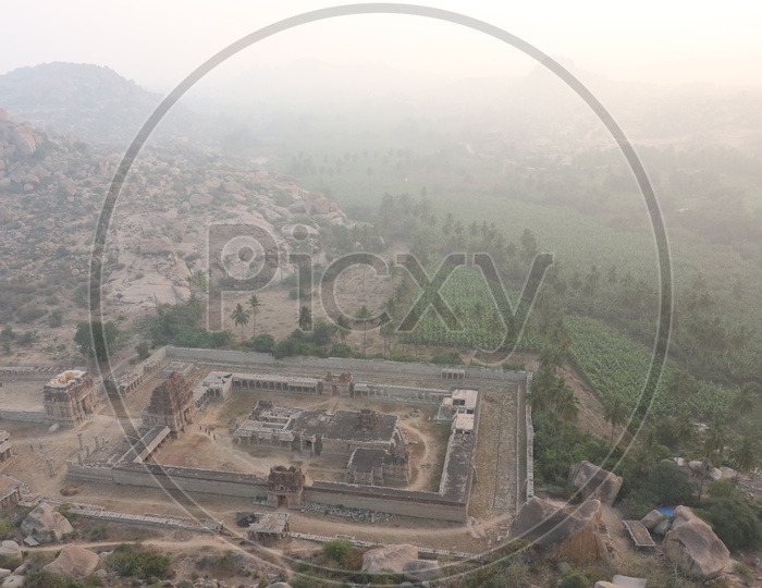 Achyuta Raya Temple in aerial view