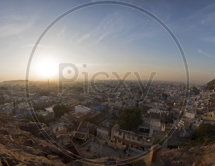 A Panoramic View Of Jodhpur City and Mehrangarh / Mehran Fort
