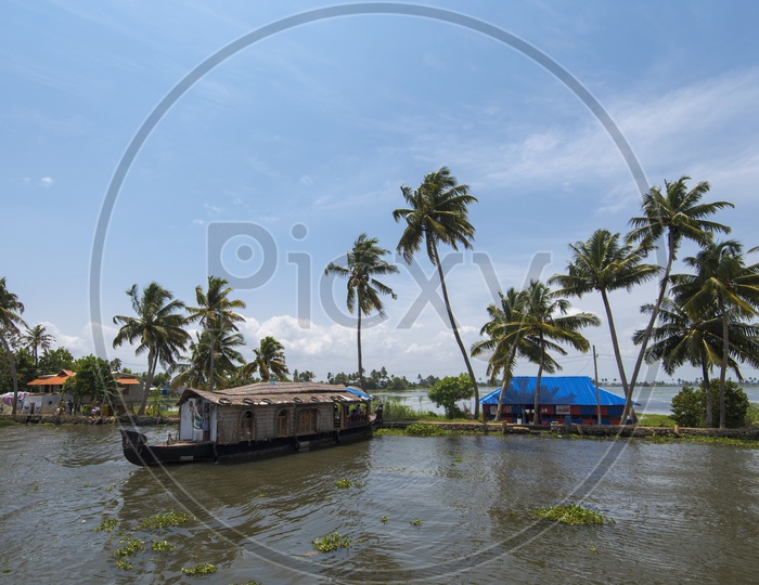 Boat Houses in kerala On Backwaters