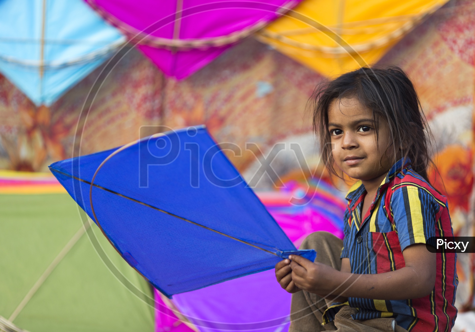 Indian Children With Kites