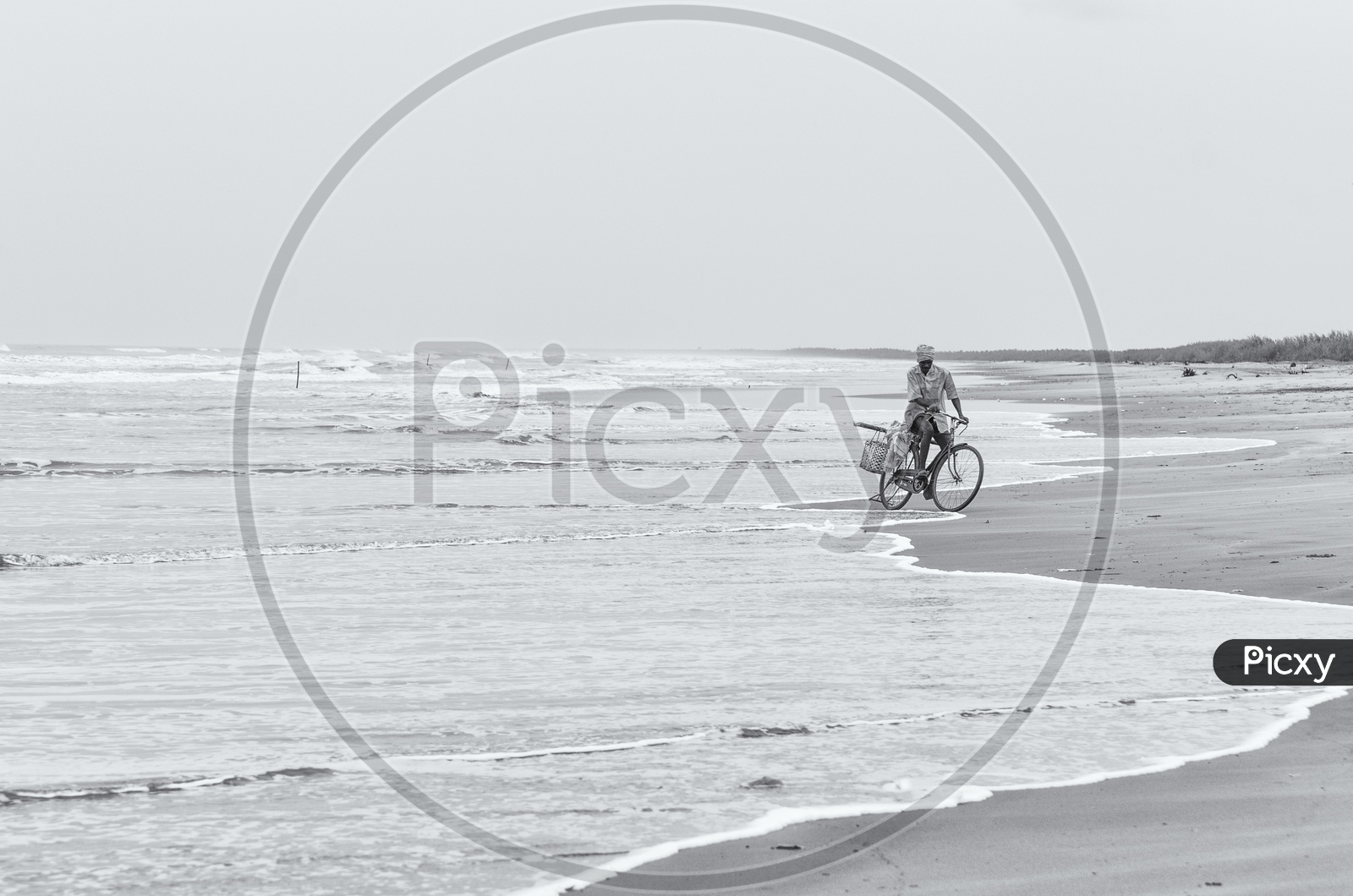 Cycling on the beach