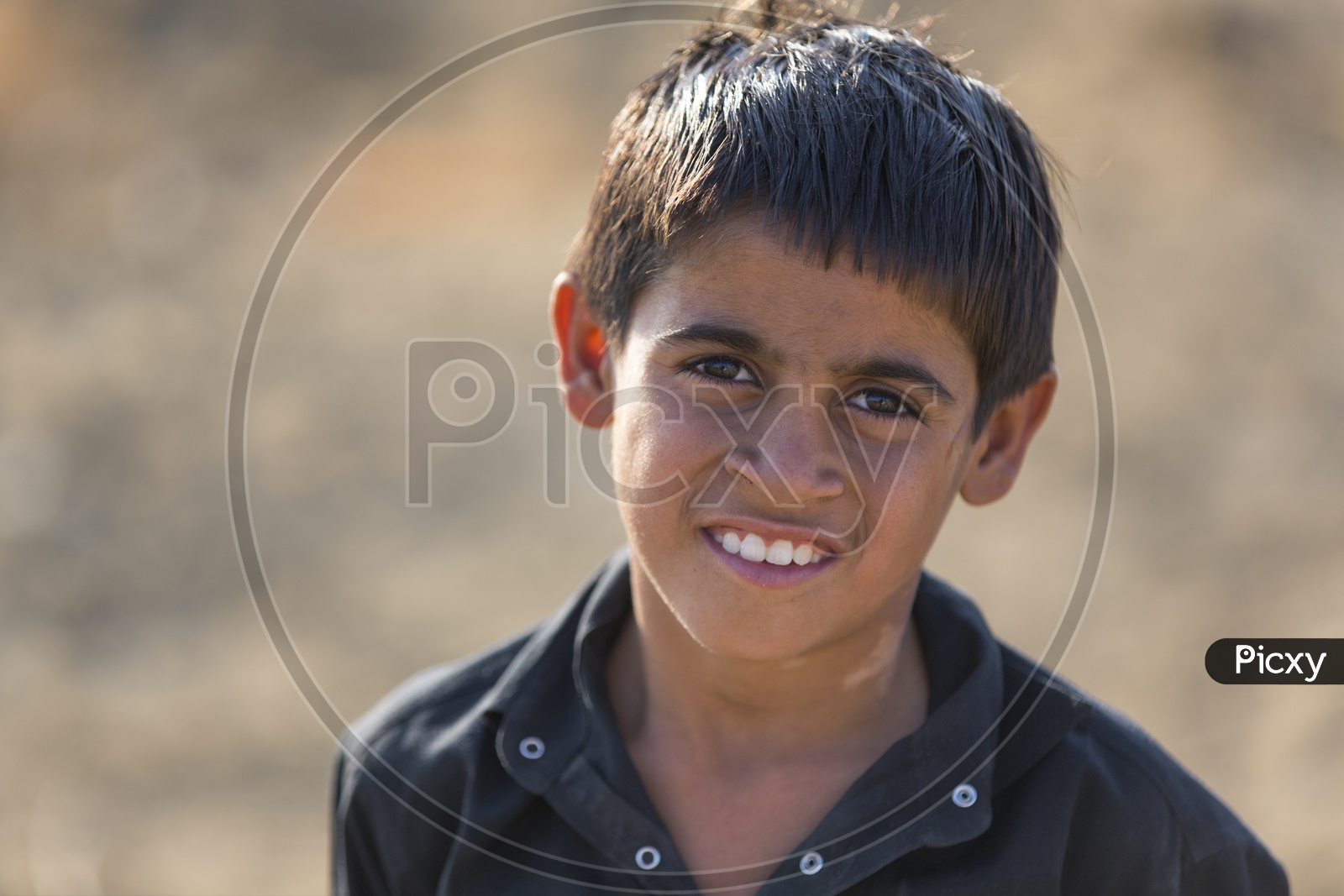 Portrait of Indian Boy child From Rajasthan