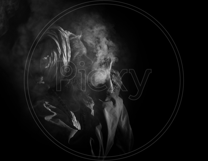 Portrait of a Sage, smoking