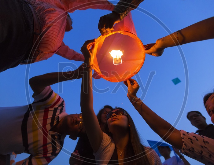 Indian Lighting The Sky lanterns in Gujarat