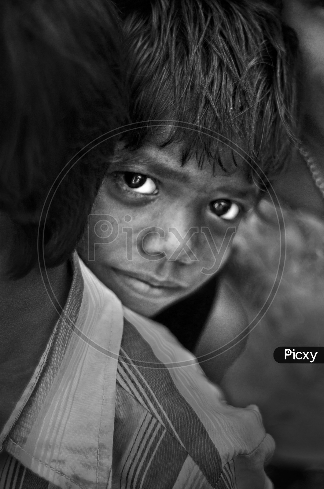 A child's eyes showing innocence