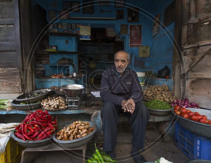 A Vegetable Vendor in Jodhpur City