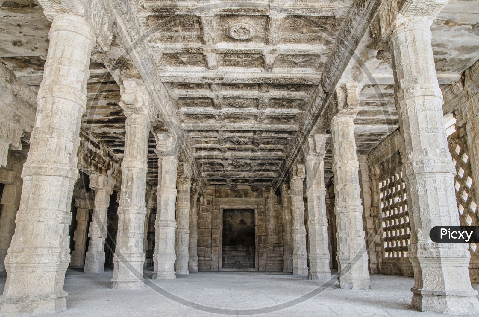 Columnar pillars of an ancient architecture