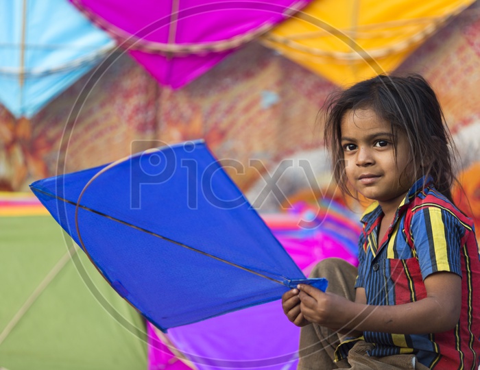 Indian Children With Kites