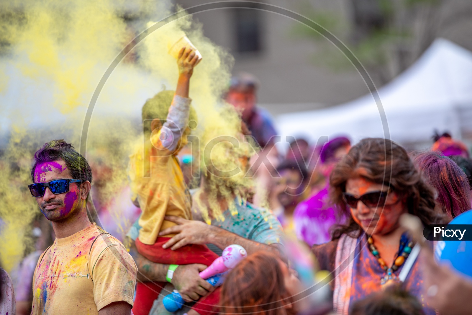 Indian Celebrating Holi  a Festival of Colours