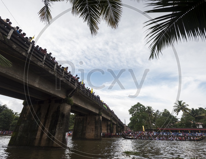 This bridge serves as a great view point to watch the race.