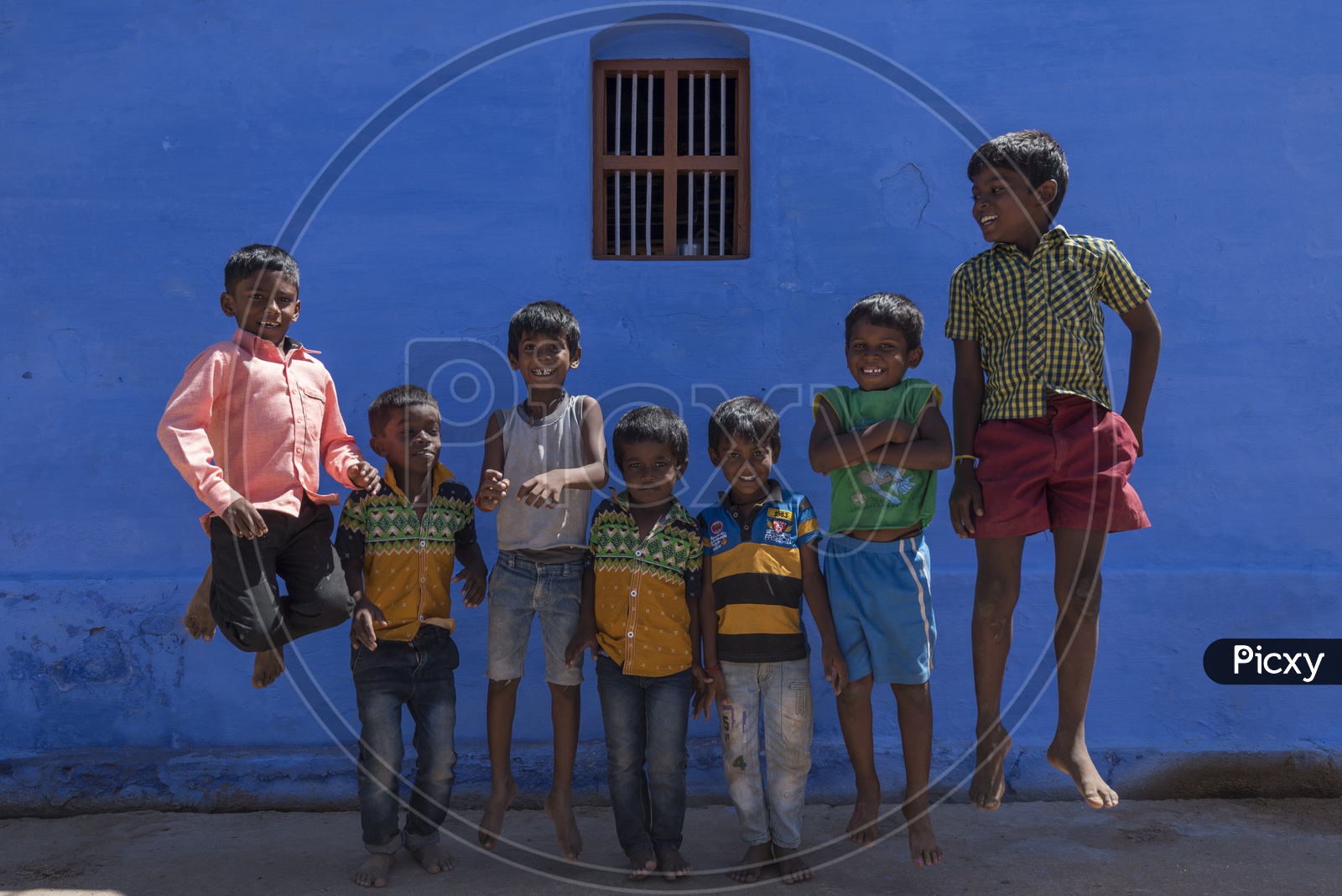 School Children With Joyful expressions in tamil nadu